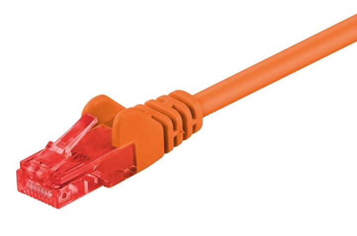 Goobay Καλώδιο Δικτύου 95262 Cat 6 U Utp Cca 250MHz 1m Πορτοκαλί