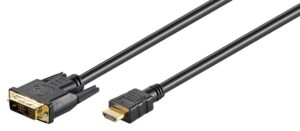 Goobay Καλώδιο DVI-D Σε HDMI 51580 2m Μαύρο
