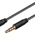Goobay Καλώδιο Ήχου 3.5mm 4-Pin Stereo Χάλκινο 3m Μαύρο