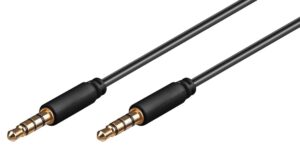Goobay Καλώδιο Ήχου 3.5mm 4-Pin Stereo Χάλκινο 3m Μαύρο