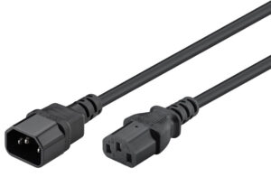 GOOBAY Καλώδιο Προέκτασης Τροφοδοσίας 0.75mm² 0.5m Μαύρο