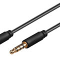 Gooday καλώδιο ήχου 3.5mm 4 pin stereo copper 1.5m μαύρο