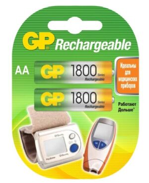 GP Μπαταρίες Επαναφορτιζόμενες AA Ni-MH 1800mAh 1.2V (2τμχ)