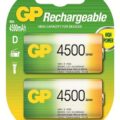 GP Πακ. 2 Επαναφ. D 4500 mAh NiMH