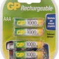 GP Πακέτο 4 Επαναφορτιζόμενες Μπαταρίες AAA 1000 mAh NiMH