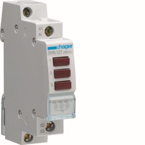 Hager Ενδεικτικό Ράγας Led Τριπλό Κόκκινο 230v