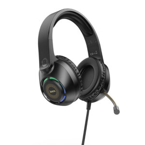 Hoco Gaming Ακουστικά RGB με σύνδεση καρφί 3.5mm μαύρο
