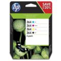 Hp 364 Crtr Combo Pack Black Yellow Cyan Magenta