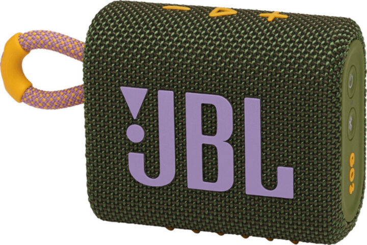 JBL® Go 3 Αδιάβροχο Ηχείο Bluetooth 4.2W με Διάρκεια Μπαταρίας έως 5 ώρες Πράσινο