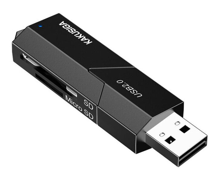 Kakusiga Card Reader KSC-1411 για SD & Micro SD 480Mbps USB Σύνδεση Μαύρο