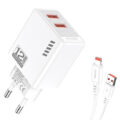 KAKUSIGA Φορτιστής Τοίχου KSC-1238 με Καλώδιο Lightning 2x USB 12W Λευκός