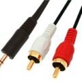 Καλώδιο ήχου 3.5mm stereo αρσενικό σε 2 RCA αρσενικά OD2.