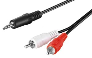 Καλώδιο Ήχου Αρα5004-7 3,5mm Stereo 2Rca M/M Λευκό