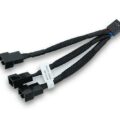 Καλώδιο τροφοδοσίας EKWB 4-Pin to 3 x 4Pin Y-Splitter for 3-Fan μαύρο, 10εκ.