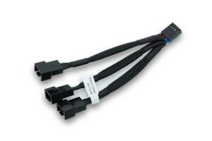 Καλώδιο τροφοδοσίας EKWB 4-Pin to 3 x 4Pin Y-Splitter for 3-Fan μαύρο, 10εκ.