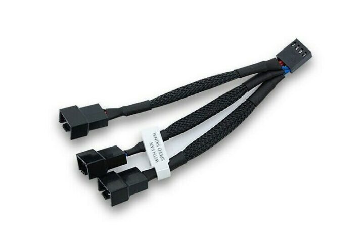 Καλώδιο τροφοδοσίας EKWB 4-Pin to 3 x 4Pin Y-Splitter for 3-Fan μαύρο, 10εκ.