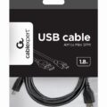 Καλώδιο USB 2.0 - Mini 5Pin Με Φερρίτη Gembird Μαύρο