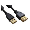 Καλώδιο USB High Speed A/M A/F Μαύρο Χρυσές Επαφές Φερρίτης 3m CMP BRD