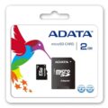 Κάρτα Μνήμης Adata microSD 2GB + Adapter