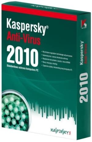 Kaspersky Antivirus 2010 Renewal 2 User 1 Year Retail Box