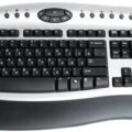 Keyboard Chicony 0350 Multimedia PS2 Black Silver