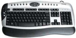 Keyboard Chicony 0350 Multimedia PS2 Black Silver