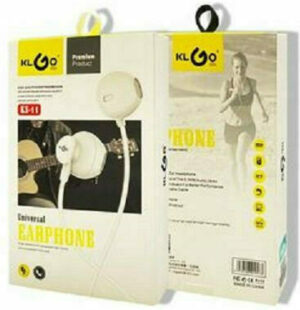 KLGO Earbuds Handsfree με Βύσμα 3.5mm, Λευκό