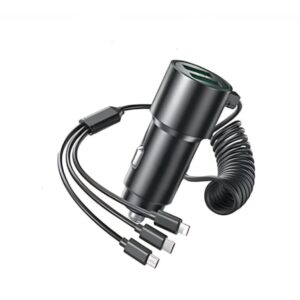 Kouvolsen KOS-5015 3-in-1 Black Retractable Car Charger 100W