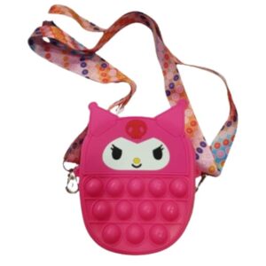 Kuromi Pop it Purse With Strap Pink