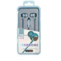 KWY Bass SNK-K16 Handsfree In-Ear 3.5mm Light Blue