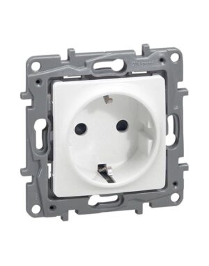 Legrand Niloe Πρίζα 2Π+Γ Ασφαλείας 16A 230V Λευκή