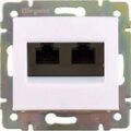 Legrand Πριζα Rj45 Cat6 Utp 2 Εξόδων Λευκη Σειρά Valena