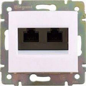 Legrand Πριζα Rj45 Cat6 Utp 2 Εξόδων Λευκη Σειρά Valena
