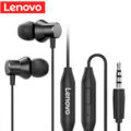 Lenovo HF130 Metal Earphono - White / Black
