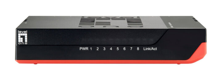 LEVEL ONE GbE Switch με 8 Θύρες Gigabit (1Gbps) Ethernet x 10/100/1000Mbps,Jumbo 9K,Ver.5.0