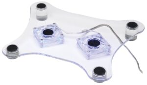 Manhattan 700429 Cooler Pad με 2 ανεμιστήρες για Notebook Transparent