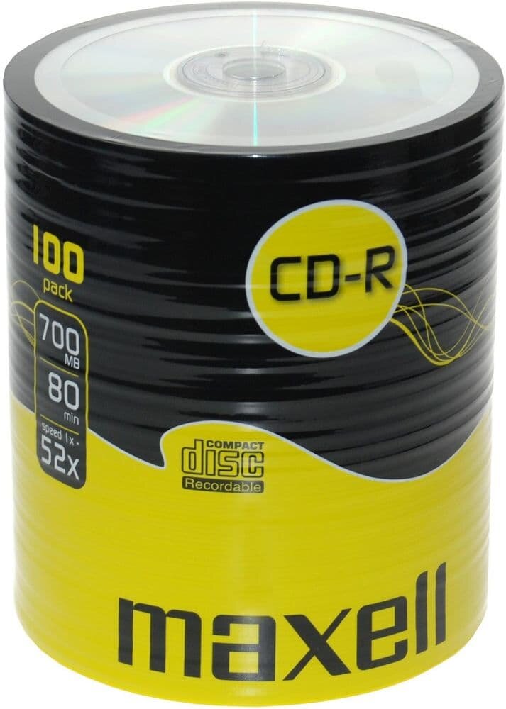 Maxell CD-R 52x Blank Discs 700MB Extra Protection 100 Disk Pack