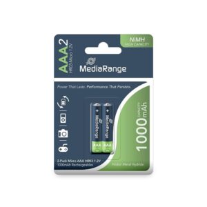 MediaRange Επαναφορτιζόμενες Μπαταρίες High Cap NiMH AAA 1,2 V (HR03), 2τεμ