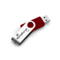 MediaRange USB 2.0 flash drive 8GB red/silver swivel swing stick