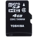 Micro SD Card 4GB Toshiba Class 4 Memory Card