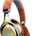 Moxom Ασύρματα Ενσύρματα Over Ear Ακουστικά με 4 ώρες Λειτουργίας Χρυσό