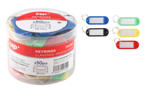 MP μπρελόκ κλειδιών με ετικέτα 20x58mm διάφορα χρώματα 50τμχ