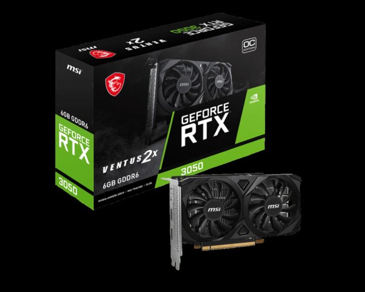 MSI VGA PCI-E NVIDIA RTX 3050 VENTUS 2X E 6G OC
