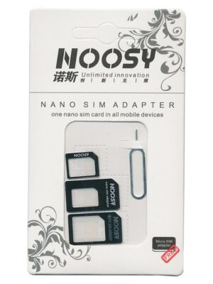 Noosy Nano SIM & Micro SIM Adapter Set 3in1 Black