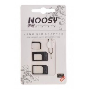 Noosy Nano SIM & Micro SIM Adapter Set 3in1 WHITE