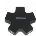 Omega Usb Hub 1.1/2.2v Με 4 Θύρες, Bk