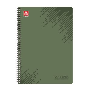 Optima Τετράδιο Σπιράλ Β5 2 θεμάτων Χακί