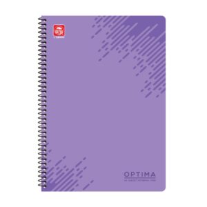 Optima Τετράδιο Σπιράλ Β5 2 θεμάτων Μόβ