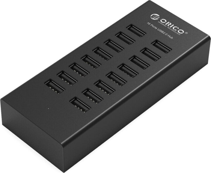 Orico USB 2.0 Hub 16 Θυρών με σύνδεση USB-A Θύρα Φόρτισης & Εξωτερική Παροχή Ρεύματος