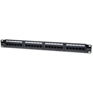 Patchpanel 24Port Cat6Utp Μαύρο
